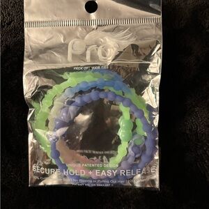 Hair Ties - Green and Blue